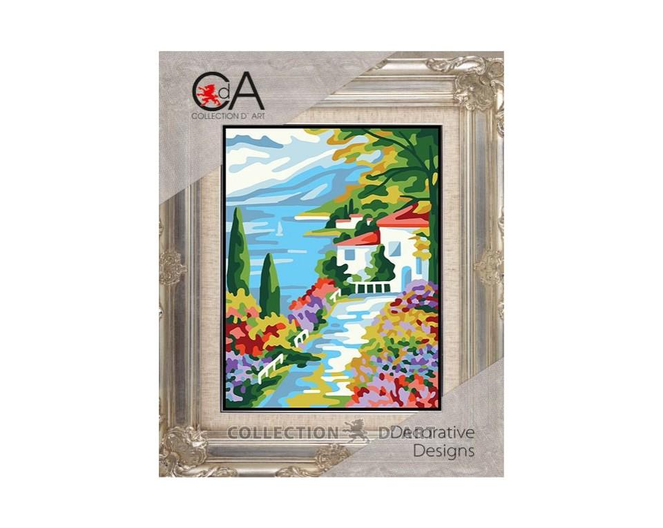  Needlepoint Painted Canvas Cross Stitch Tapestry Kit Gobelin -  Winter. 16x20 by Collection D'Art 10516